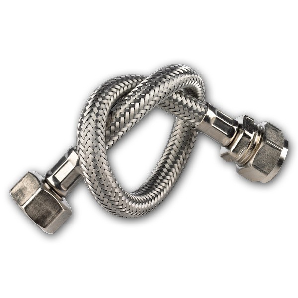 Flexibele Slang 3/8bi x 10MM Knel 30CM RVS