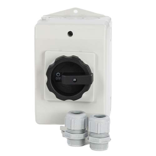 Werkschakelaar 4-Polig 25A IP65 + Wartels