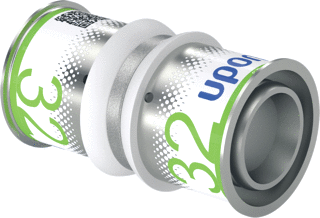 Uponor S-Press Plus Rechte Perskoppeling 32mm