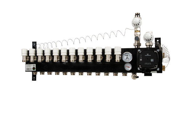 VTE Slim Stadsverdeler 12- Groeps Met Grundfos UPM3  A-Label Pomp