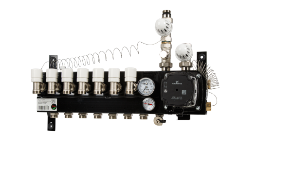 VTE Slim Stadsverdeler 7- Groeps Met Grundfos UPM3  A-Label Pomp