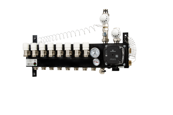 VTE Slim Stadsverdeler 8- Groeps Met Grundfos UPM3  A-Label Pomp