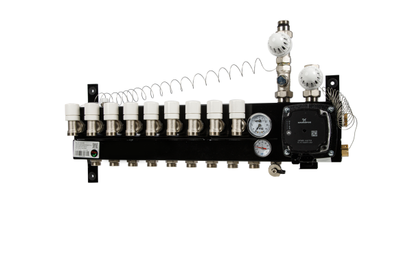 VTE Slim Stadsverdeler 9- Groeps Met Grundfos UPM3  A-Label Pomp