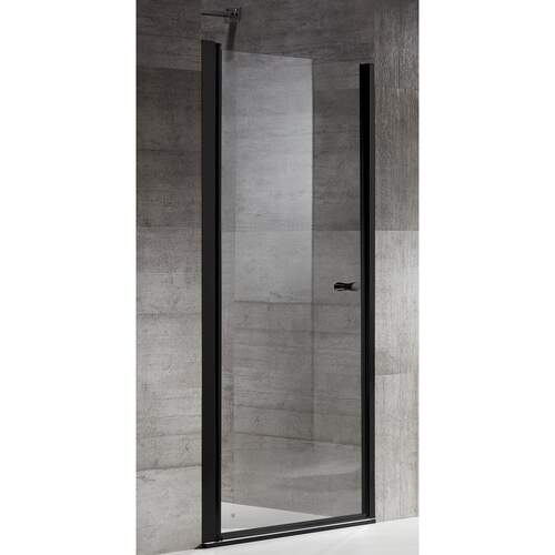 Douchedeur Matzwart 87-90x200CM Helder Glas