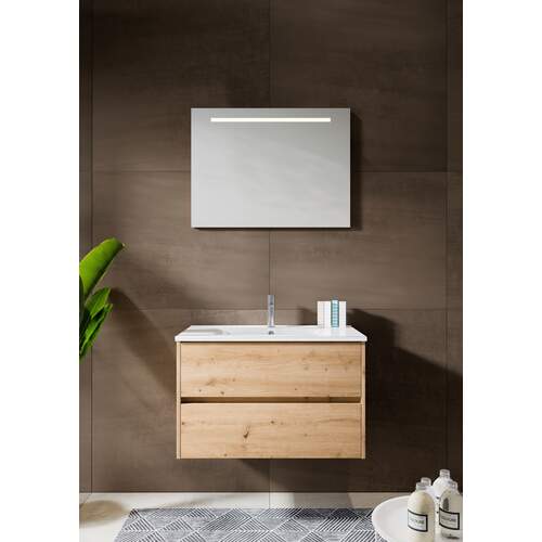 New Style Badkamermeubel Set Naturel Eiken 80CM