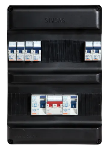 GEWISS Groepenkast 1-Fase, 6 Groepen, 2 Aardlekschakelaars