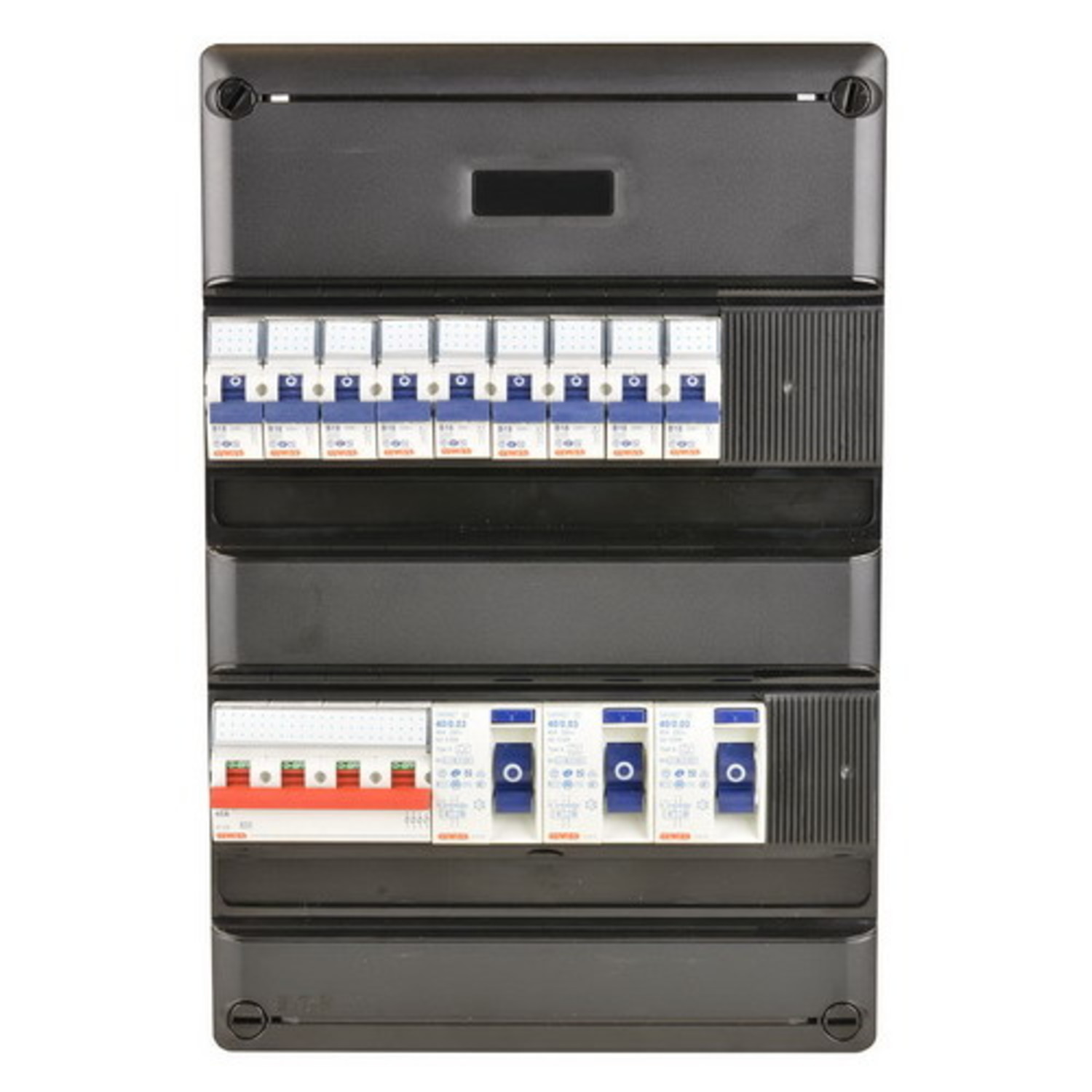 GEWISS Groepenkast 3-Fase, 9 Groepen, 3 Aardlekschakelaars