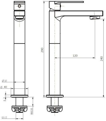 Best Design High Home Toiletkraan Chroom - Afbeelding 2