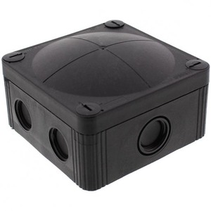 Wiska Kabeldoos Zwart 407/3 + 3x Wartels M20 95x95mm