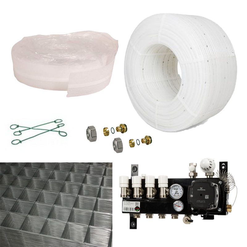 PE-RT vloerverwarming sets netten