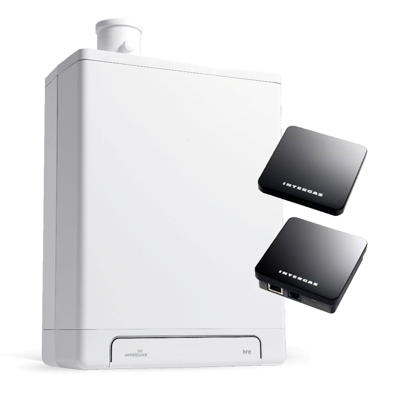 Intergas HRE 28/24 CW4 A-Label (80/80) + Touch Thermostaat Zwart en Gateway