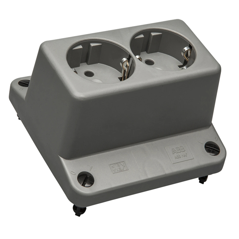 ABB Deksel 2V WCD + Randaarde 3640W2