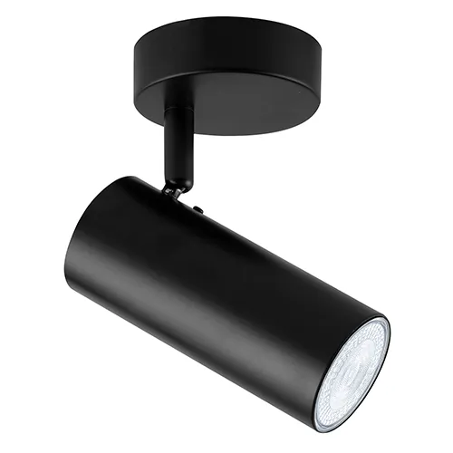 Opbouwspot 1-voudig GU10 Zwart + 5W LED 2700K