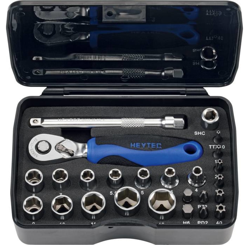 HEYTEC Dopsleutelset 1/4 - 25-Delig 50829-3019