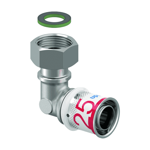 Uponor S-Press Plus Haakse 2- Delige Schroefbus 25 x 3/4