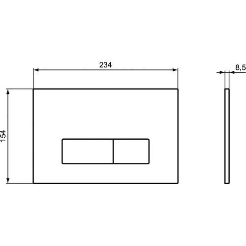 Ideal Standard Bedieningspaneel Oleas M2 Wit - Afbeelding 2