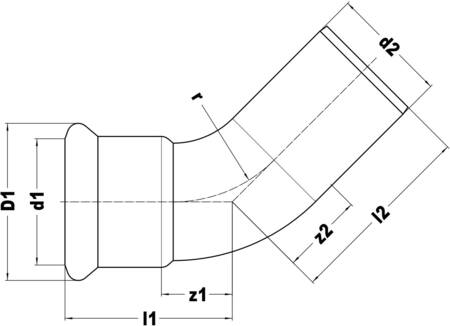 Vsh xpress s insteekbocht 22 45 6190131 - Afbeelding 2
