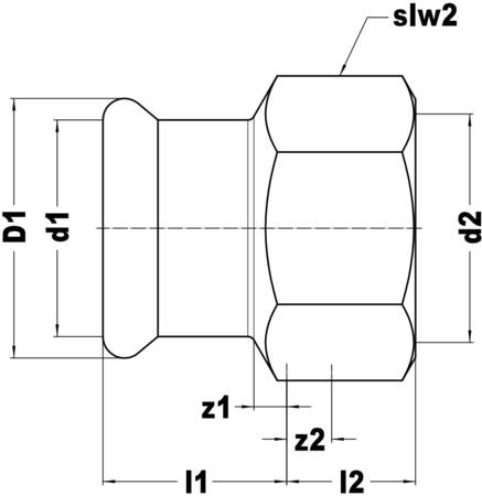 Vsh xpress s schroefbus 3/4x22 6190470 - Afbeelding 2