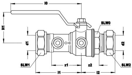 Vsh kogelkraan kiwa 22 ea keerkl 0504196 - Afbeelding 2