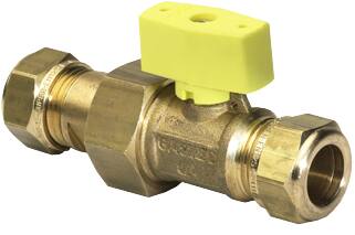 Vsh gaskogelkraan 15x15 messing 0604736