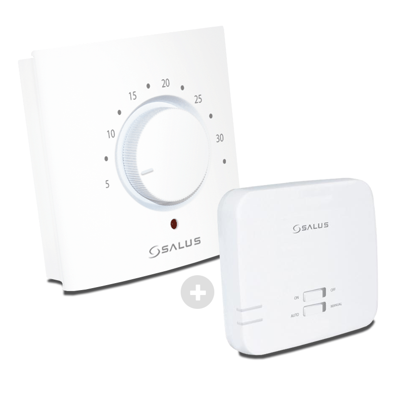 Salus ERT20RF Draadloze Thermostaat Set met Opbouw Ontvanger