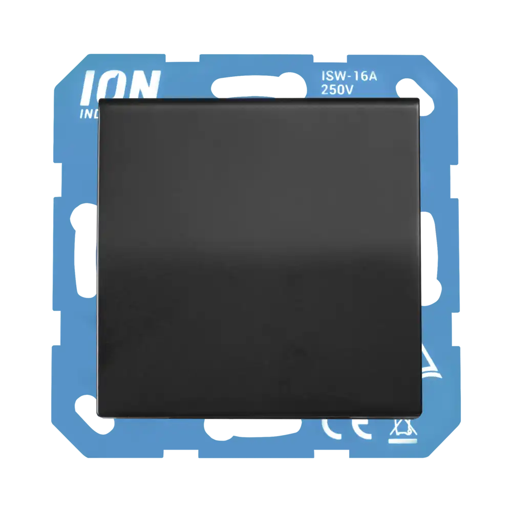 ION Industries Wandcontactdoos RA Met Klapdeksel IP44 V1/J1 Mat Zwart