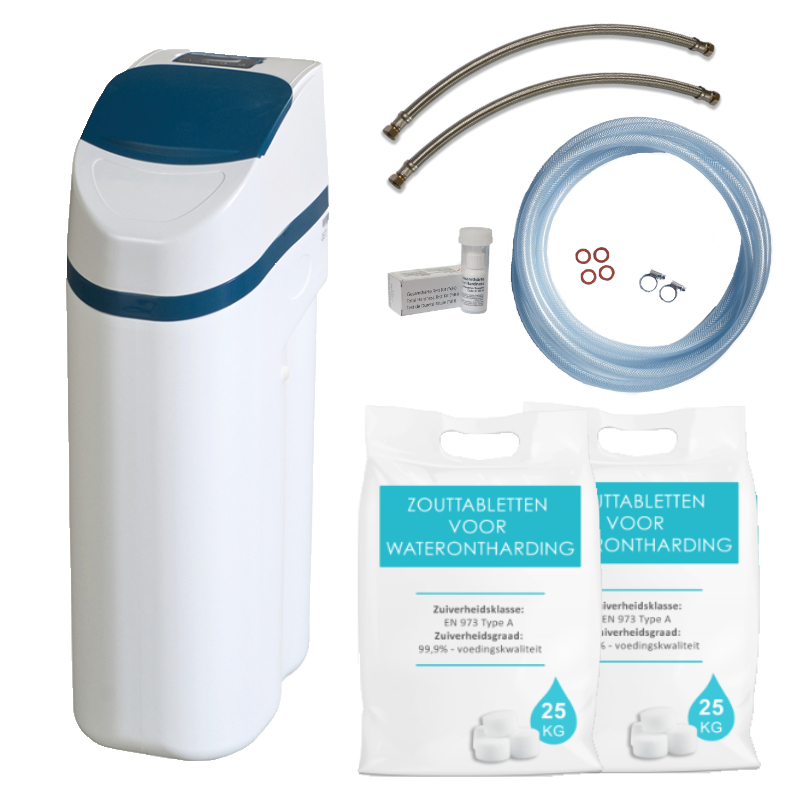 Waterontharder Aquanero 12 Liter (1-6 Personen) - Inclusief Aansluitset