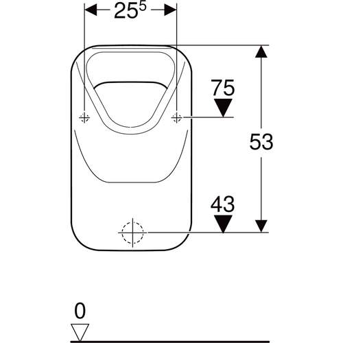Geberit 300 Urinoir Boveninlaat Wit - Afbeelding 2