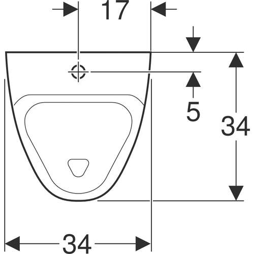 Geberit 300 Urinoir Boveninlaat Wit - Afbeelding 3