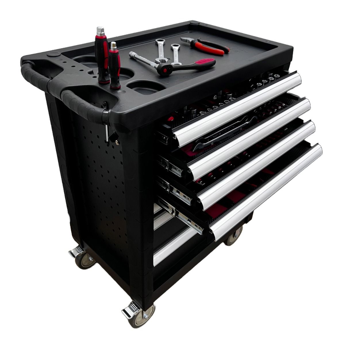 E-Tools Gevulde Gereedschapswagen 154-Delig