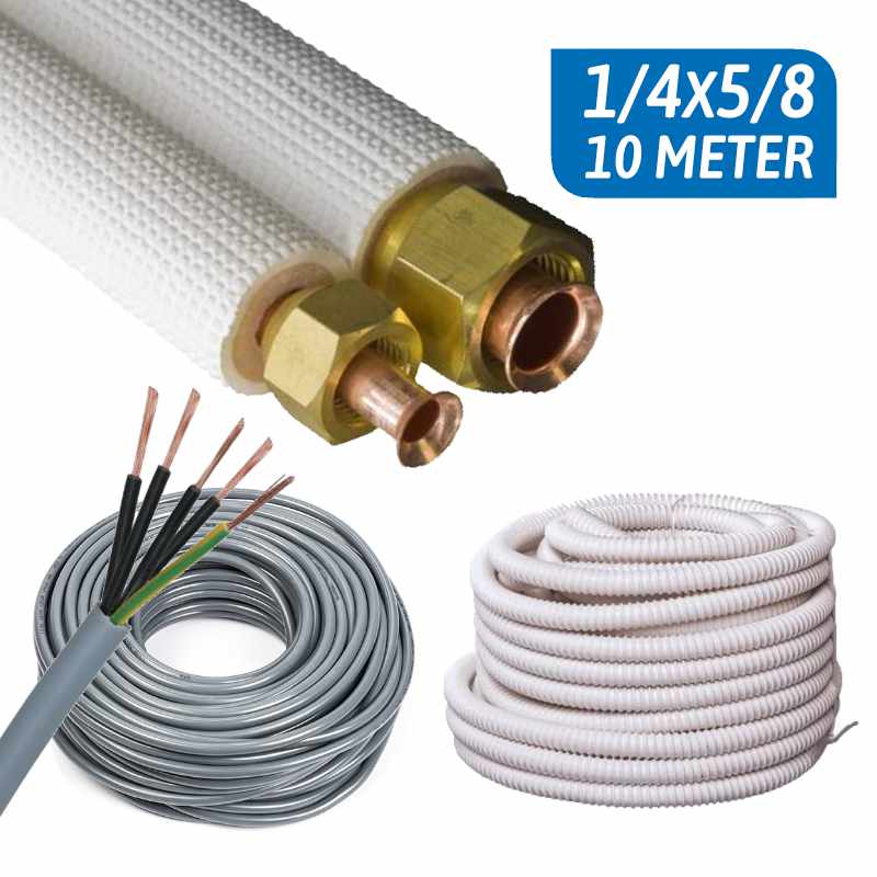 Airco Aansluitset 1/4x5/8 5×1.5MM2 - 10 Meter