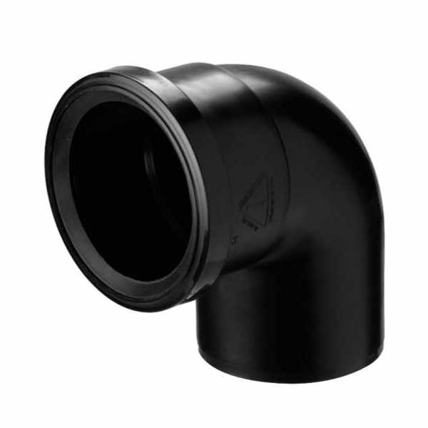 Ubbink Luchttoevoer Rolux Bocht 90° 80MM PE Zwart