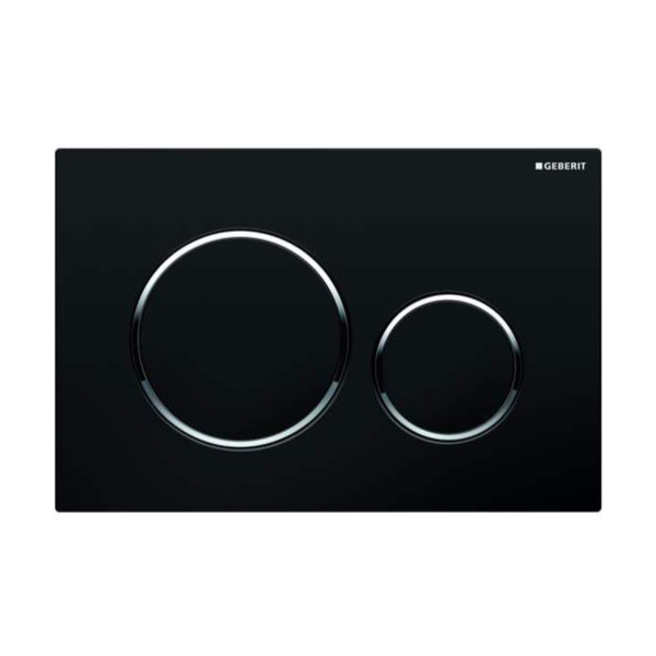 Geberit Bedieningspaneel Sigma20 Zwart met Chroom Ring