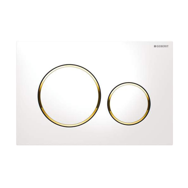 Geberit Bedieningspaneel Sigma20 Wit met Gouden Rand