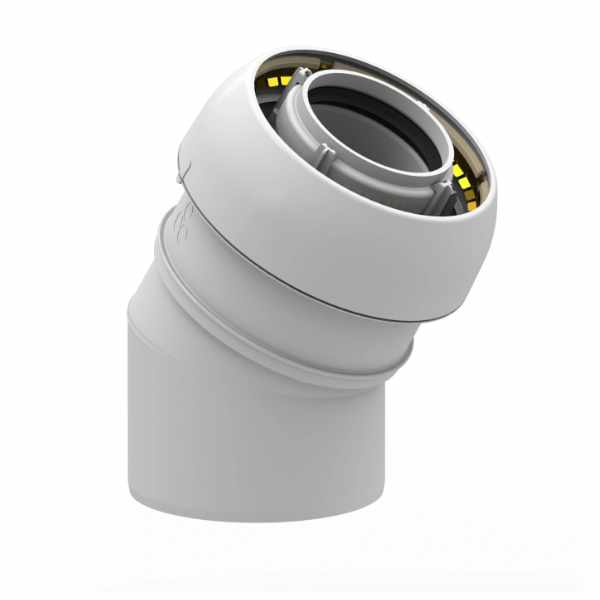 Burgerhout Easysafe PP Concentrisch Bocht 30 Graden 60/100