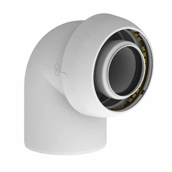 Burgerhout Easysafe PP Concentrisch Bocht 90 Graden 60/100