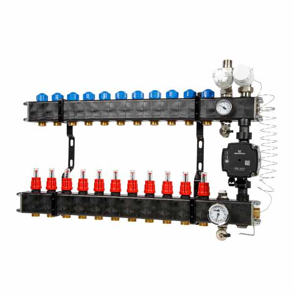 VTE Composiet Stadsverdeler Nuon/Eneco 11 Groepen met Grundfos UPM3 Pomp
