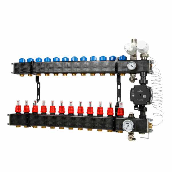 VTE Composiet Stadsverdeler Nuon/Eneco 16 Groepen met Grundfos UPM3 Pomp