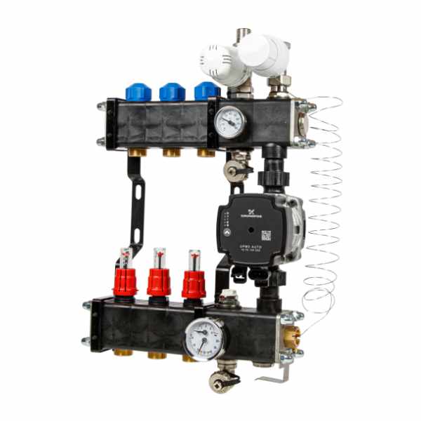 VTE Composiet Stadsverdeler Nuon/Eneco 3 Groepen met Grundfos UPM3 Pomp