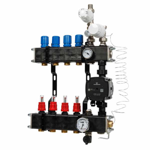 VTE Composiet Stadsverdeler Nuon/Eneco 4 Groepen met Grundfos UPM3 Pomp