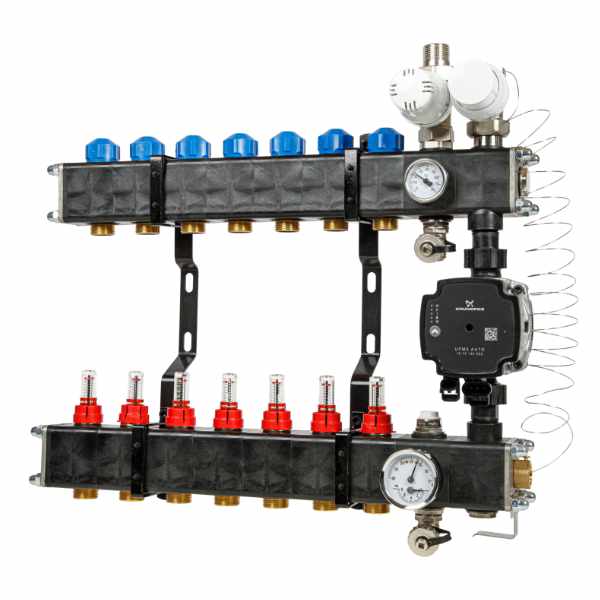 VTE Composiet Stadsverdeler Nuon/Eneco 7 Groepen met Grundfos UPM3 Pomp