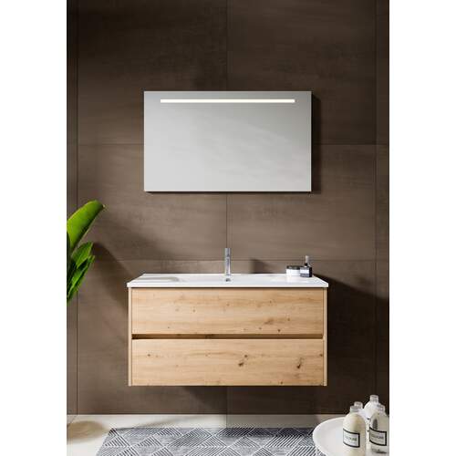 New Style Badkamermeubel Set Naturel Eiken 100CM