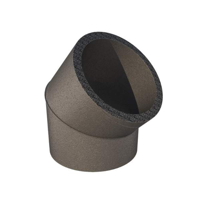Ubbink Aerfoam Geisoleerd EPE Bocht 45° 125MM Grijs