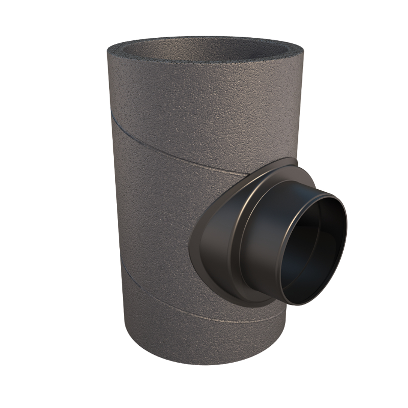 Ubbink Aerfoam Geisoleerd EPE T-Stuk 90° 180-125MM Grijs
