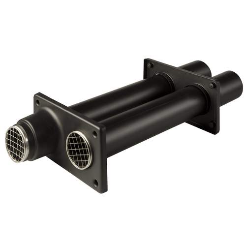 Ubbink Muurdoorvoer 80/80 PP Zwart met Muurplaten