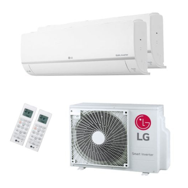 LG Dualcool Multisplit 2x 3.5 Binnenunit S12EC + 1x Buitenunit 4.7kW MU2R17 Wi-Fi