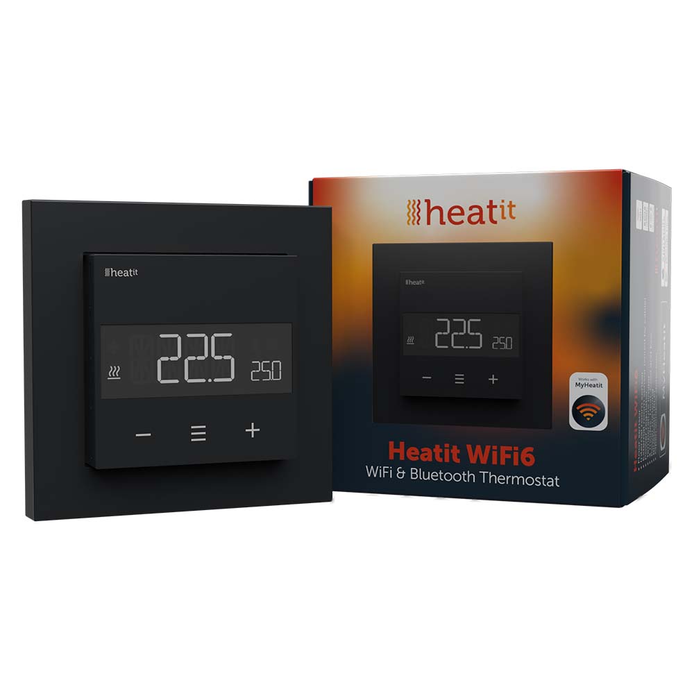 Heatit WiFi6 Thermostaat - Black Matt