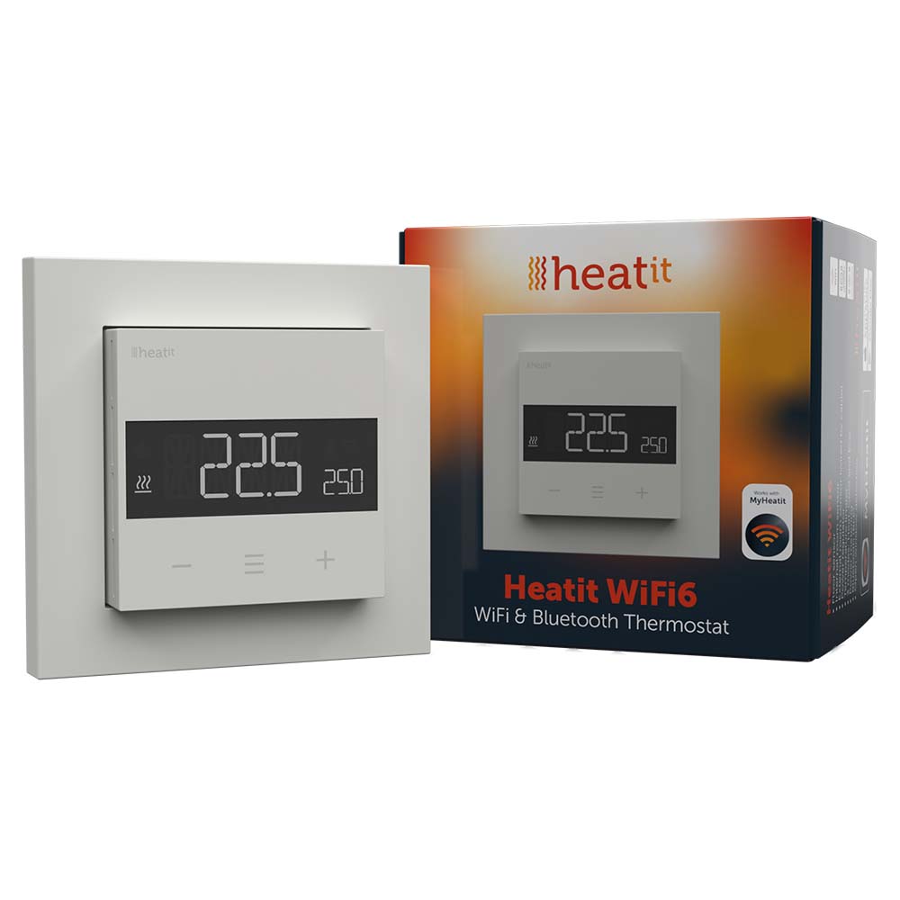 Heatit WiFi6 Thermostaat - White RAL 9003 Glossy