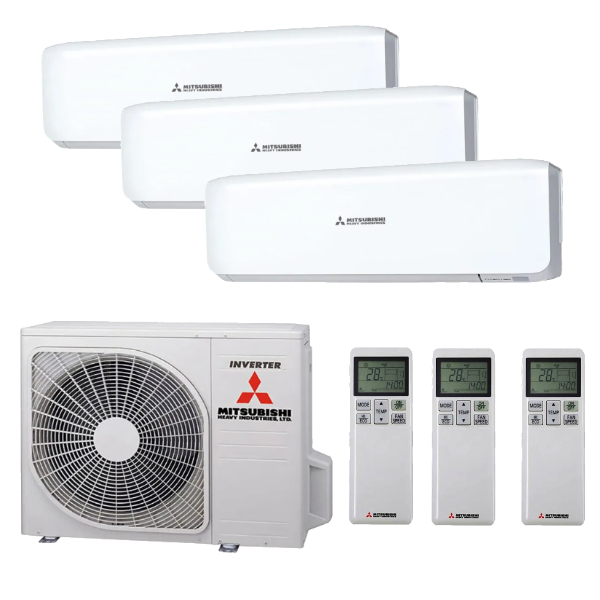 Mitsubishi Heavy Industries Premium Multi-Split 2x 2.5kW 1x 3.5 kW Binnenunit + 1x 7.1 kW Buitenunit SCM71ZS-W