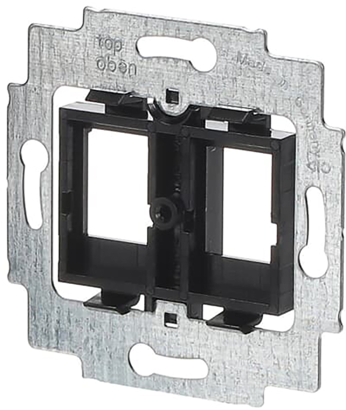 Abb Busch-Jaeger Draagring 2X Modular Jack / Keystone Zwart - Afbeelding 2